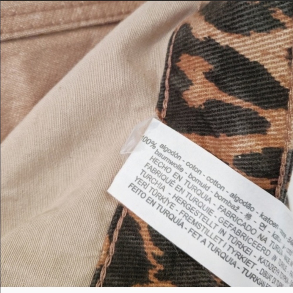 ZARA HW LEOPARD STRAIGHT LEG JEAN - Picture 5 of 6